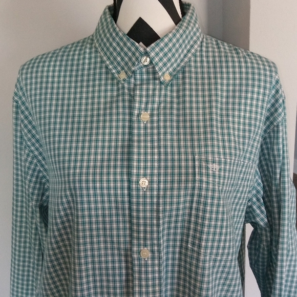 Men's Dockers Green Plaid XL Shirt - Picture 6 of 6
